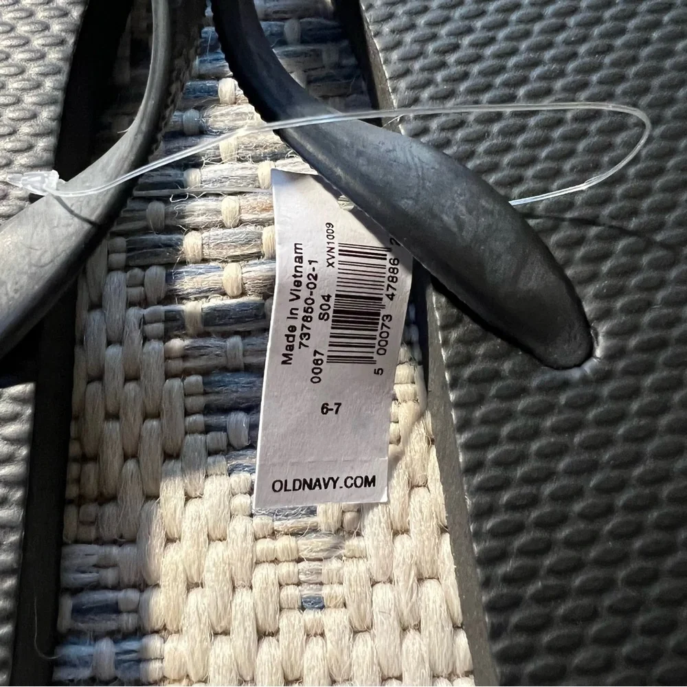 🍎 3/$30 NWT! Mens Old Navy Black Flip Flops. Size 6-7